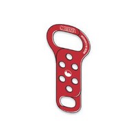 Honeywell 666RD North M-Safe Red 5-1/4\" Dual Scissor Type Metal Lockout Hasp With 1-3/4\" And 3/4\" Diameter Dual Openings